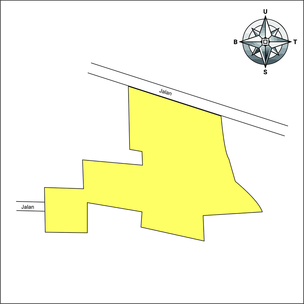 Tanah 6195 m2 SHM Muka 100 Meter di Antapani Bandung