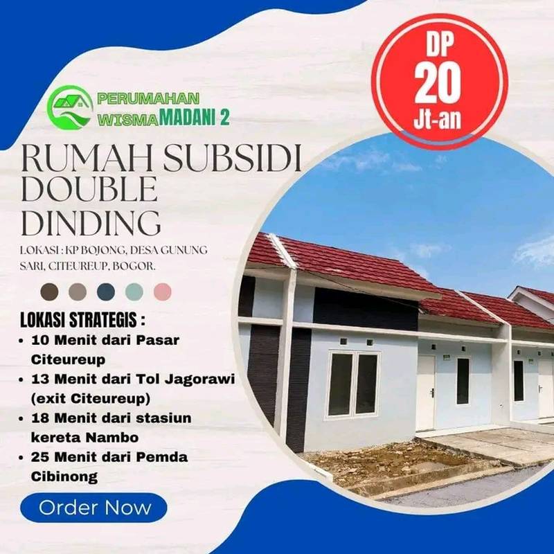 Wisma Madani 2, Rumah Subsidi Termurah di Citereup Bogor MD962