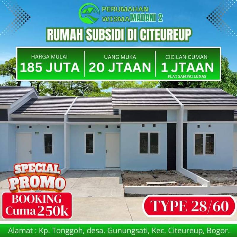 Wisma Madani 2, Rumah Subsidi Termurah di Citereup Bogor MD962