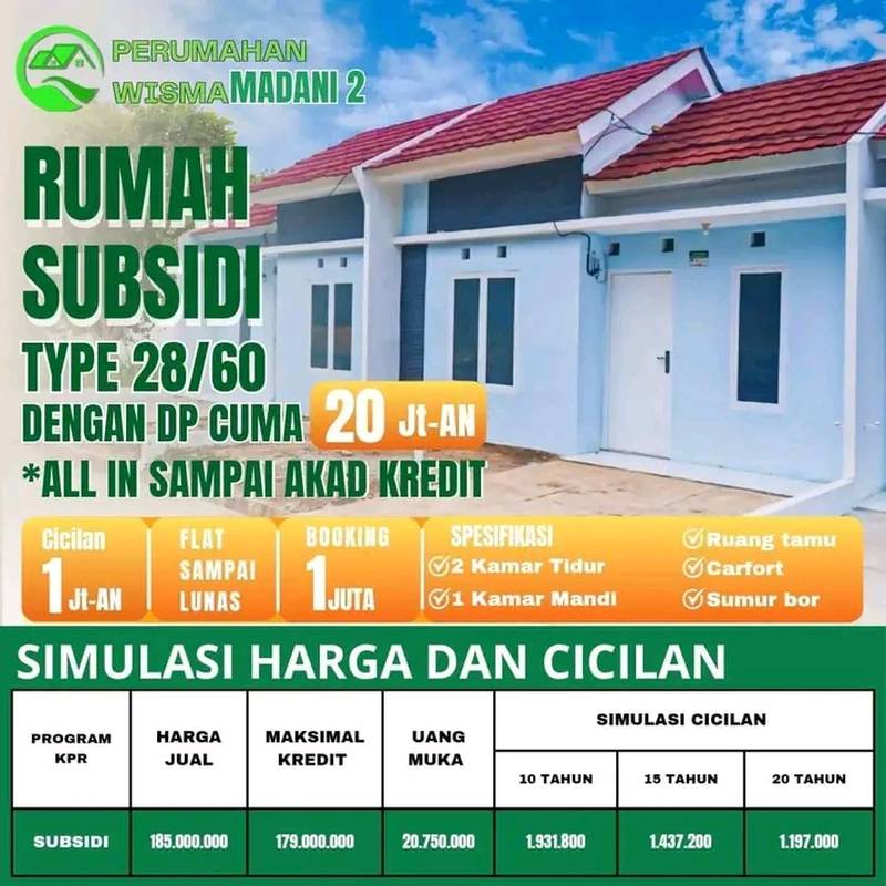 Wisma Madani 2, Rumah Subsidi Termurah di Citereup Bogor MD962