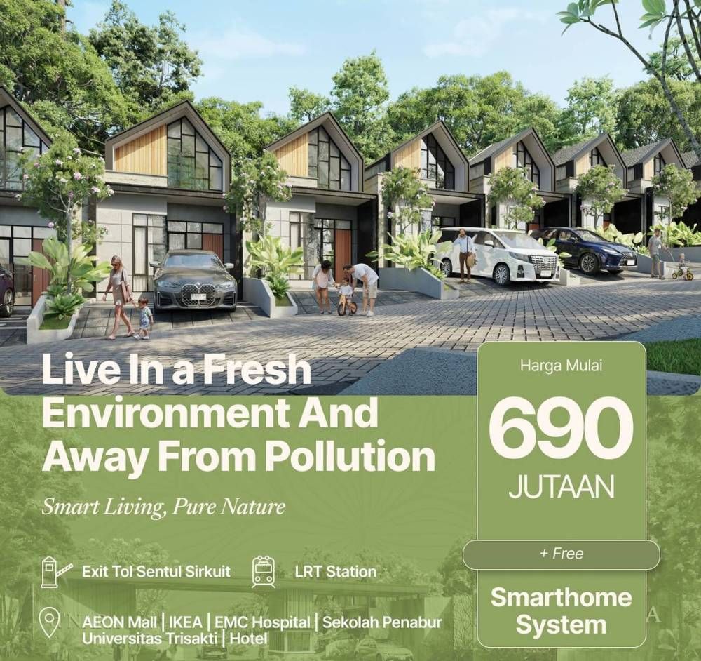 D'Amandita Sentul, Rumah Modern Asri Dengan View Alam MD964