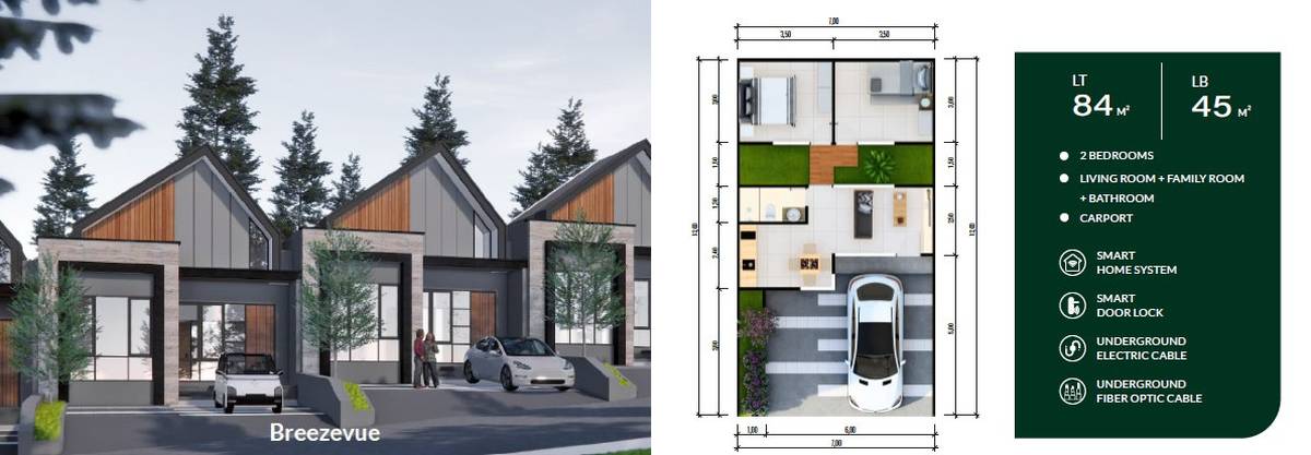 D'Amandita Sentul, Rumah Modern Asri Dengan View Alam MD964