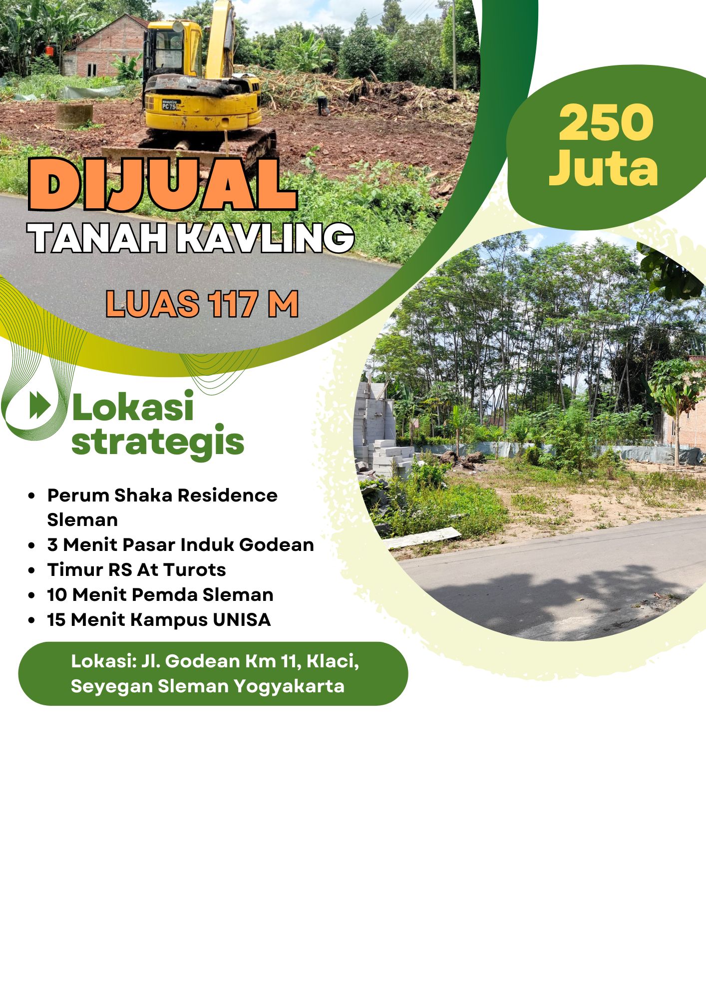 DI JUAL CEPAT TANAH DI SLEMAN KOTA