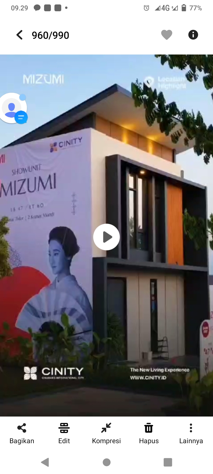 Di jual Rumah di cinity