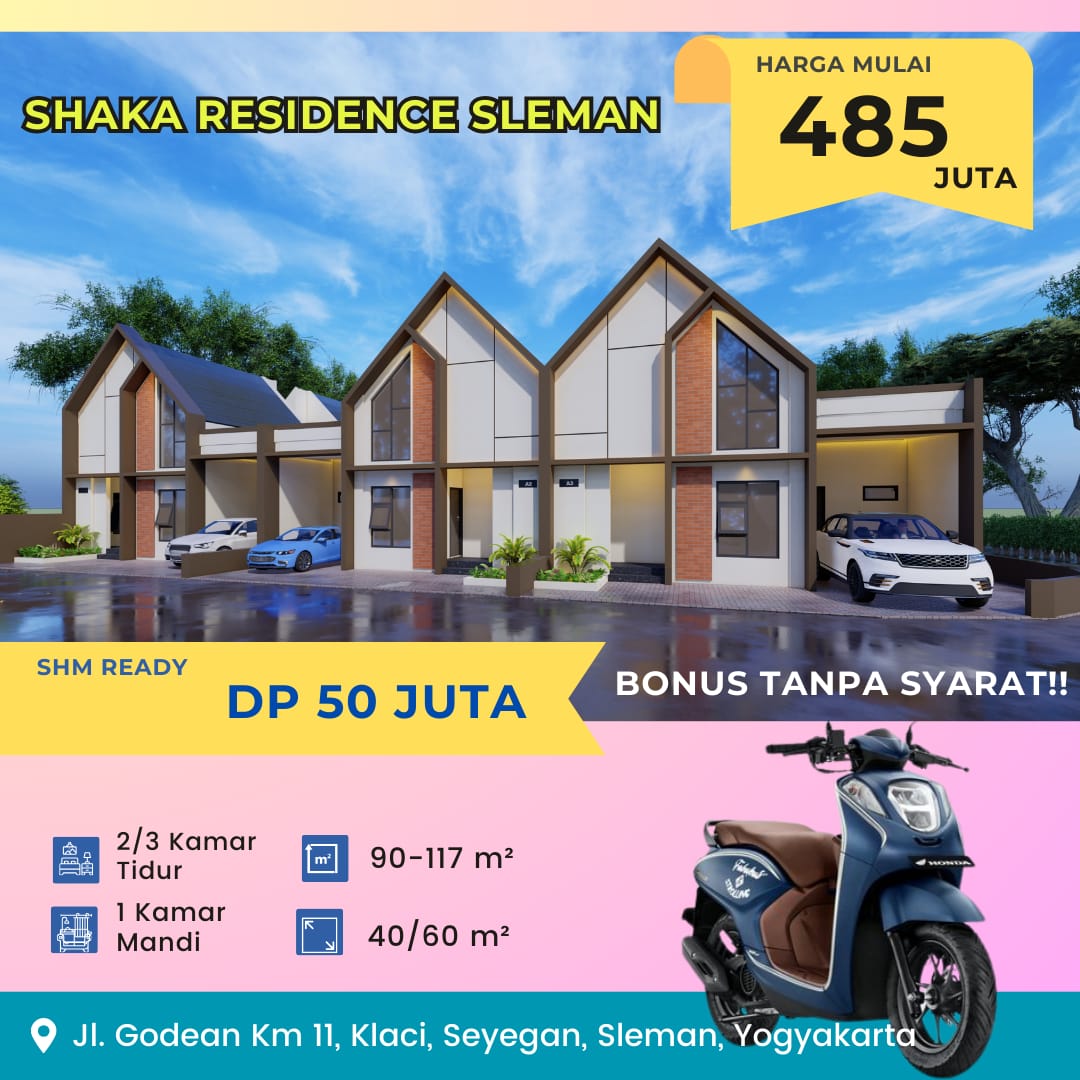 Rumah Idaman Bonus Motor Di Sleman