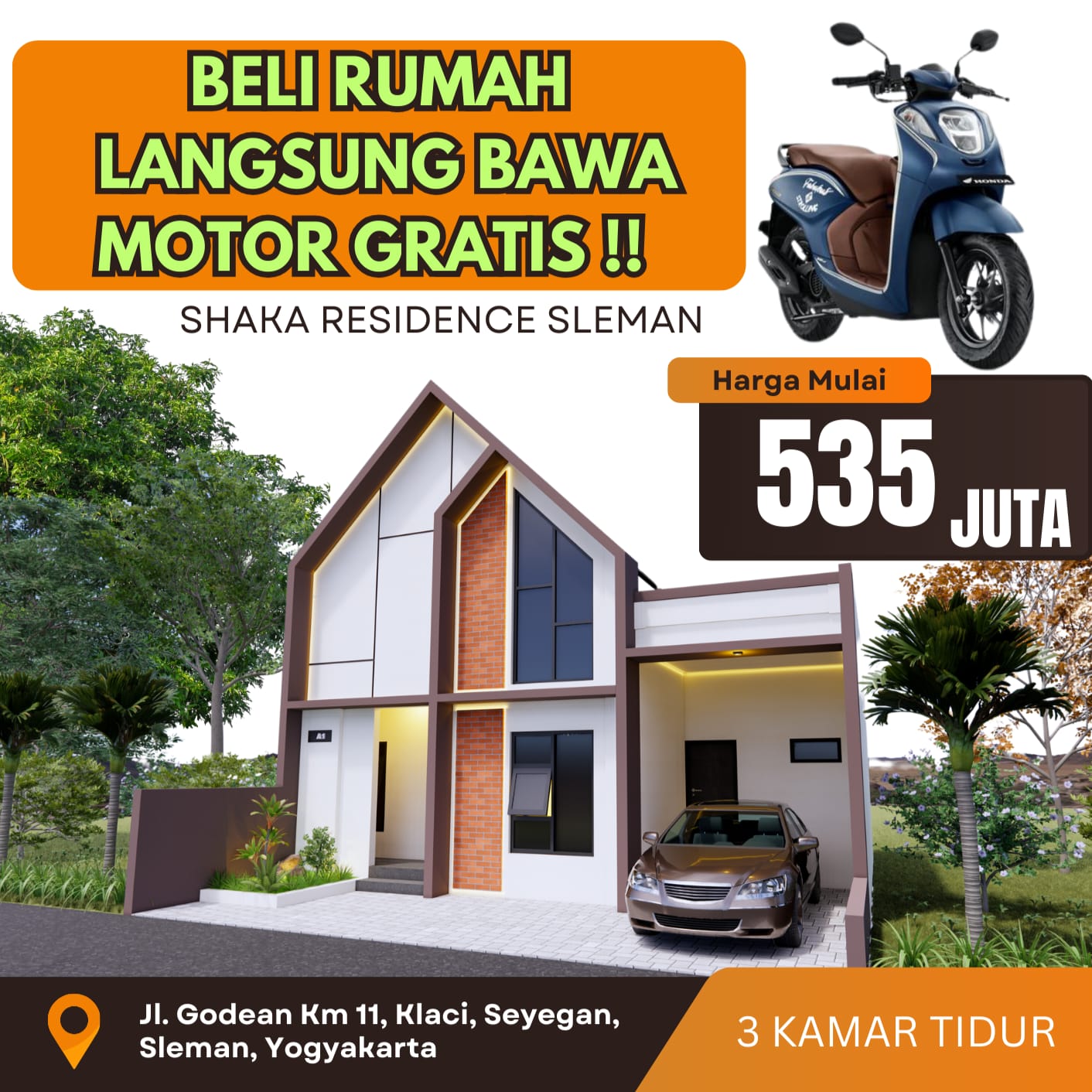 Rumah Idaman Bonus Motor Di Sleman