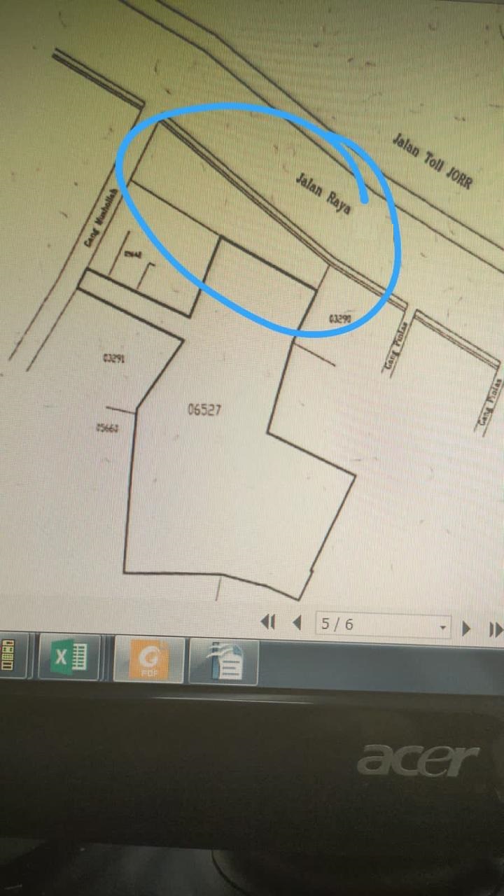 Dijual tanah komersil selangkah dari toll di Bambu Kuning