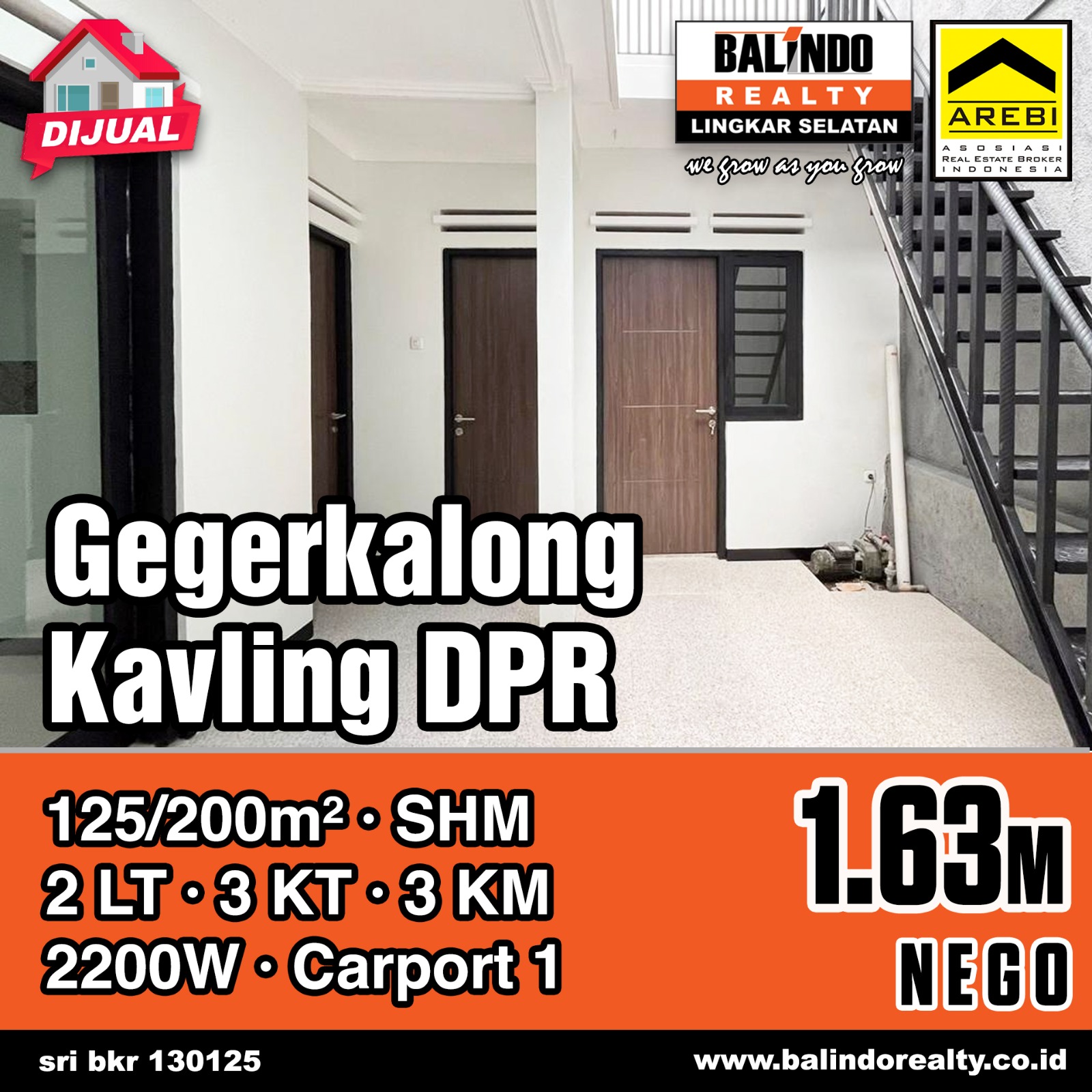 Dijual Rumah 2 Lantai Siap Huni di Gegerkalong Kavling DPR