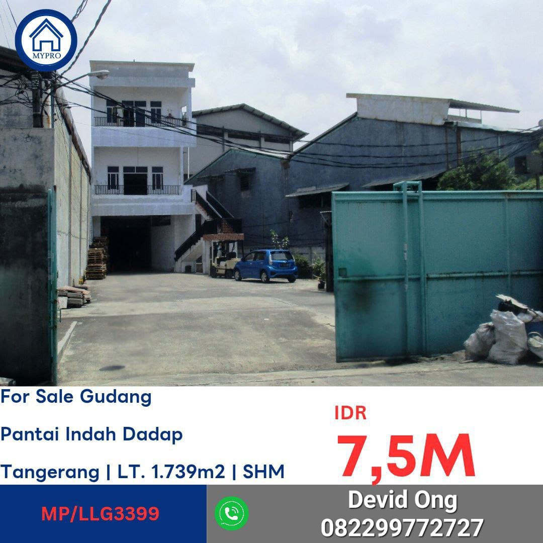 Dilelang Gudang MURAH di Pantai Indah Dadap, Tangerang Banten