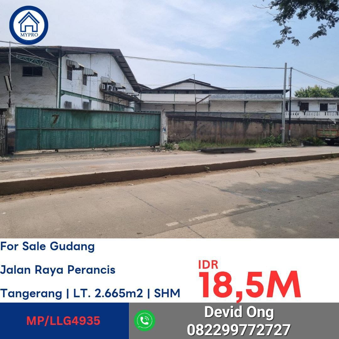 Dilelang Gudang MURAH di Jalan Raya Perancis, Tangerang Banten