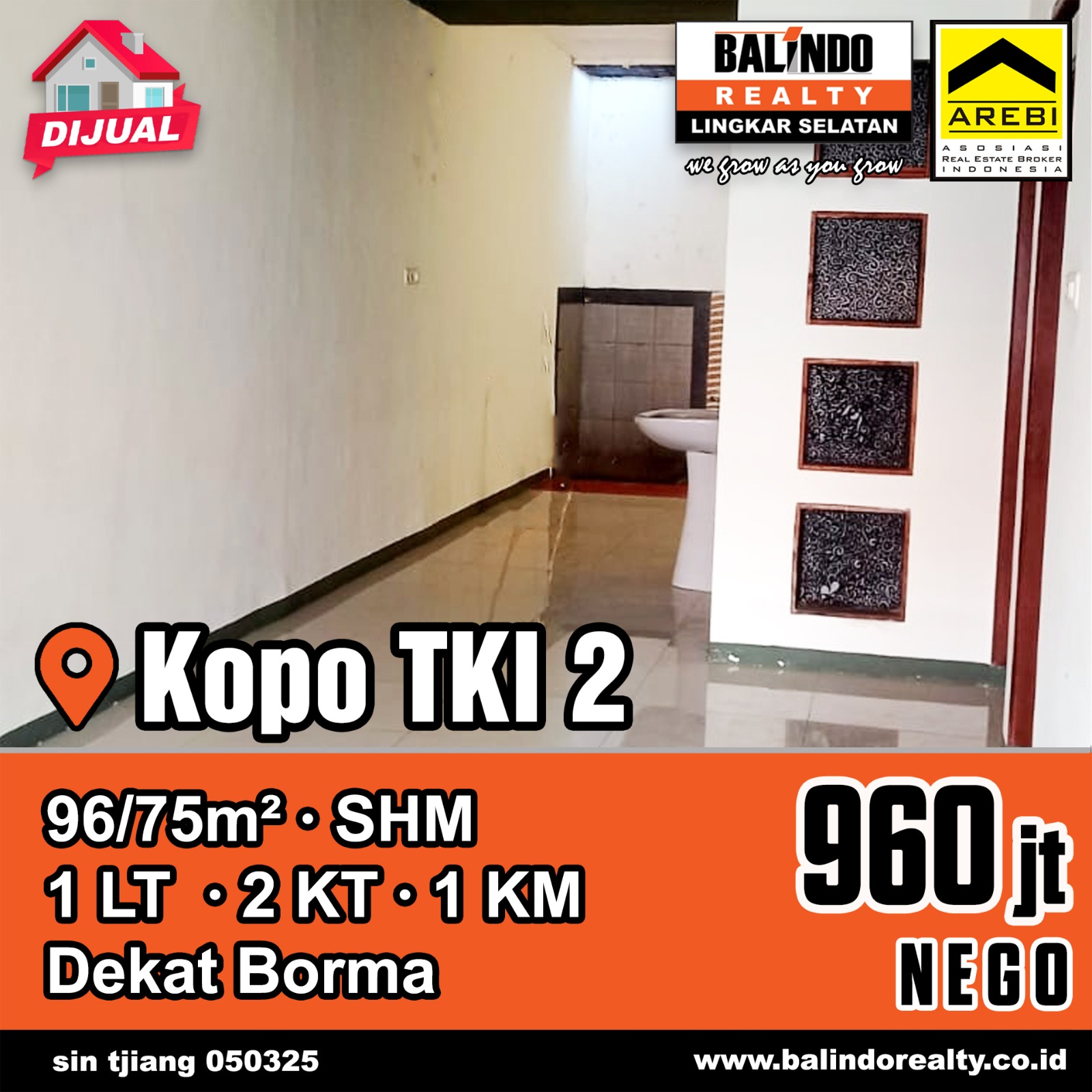 Dijual Rumah Siap Huni di Taman Kopo Indah 2