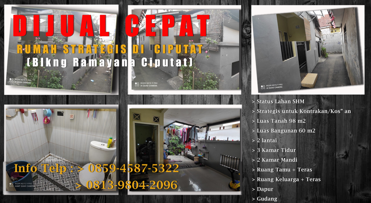 Rumah Tapak di Lokasi Strategis Ciputat