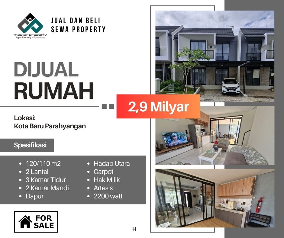Rumah dijual cepat di KBP - Kota Baru Parahyangan, Bandung Barat