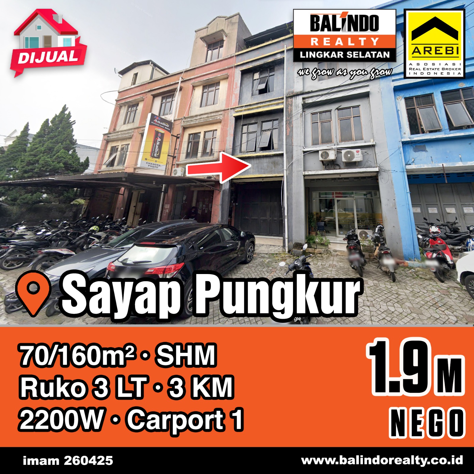 Dijual Ruko Strategis Kawasan Ramai dkt Alun Alun Bandung