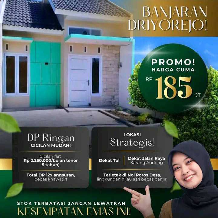 Baru...‼️Tanah Kavling Banjaran Strategis kec.Driyorejo | Dijual