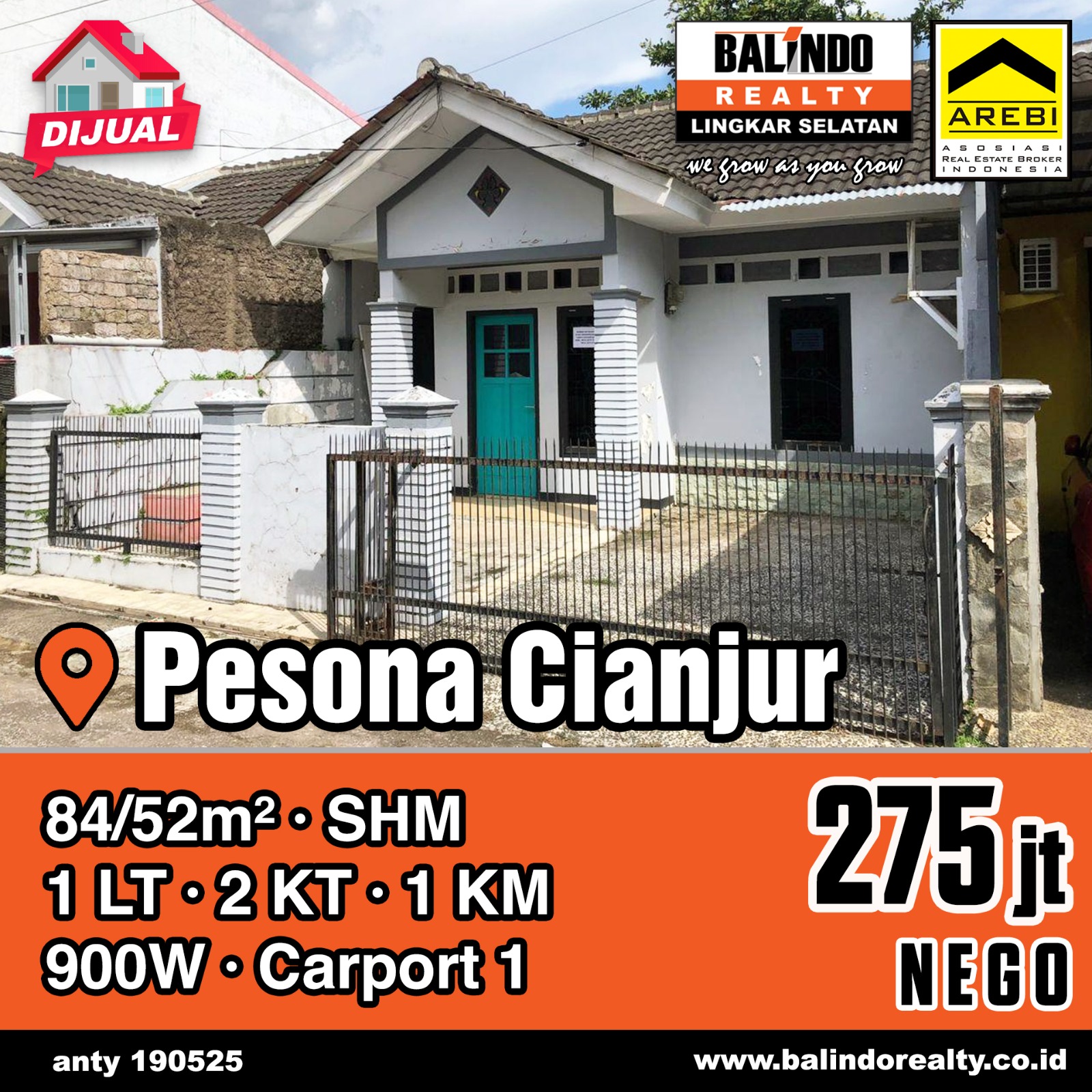 Dijual Rumah 200 Jutaan Siap Huni di Perum Pesona Cianjur
