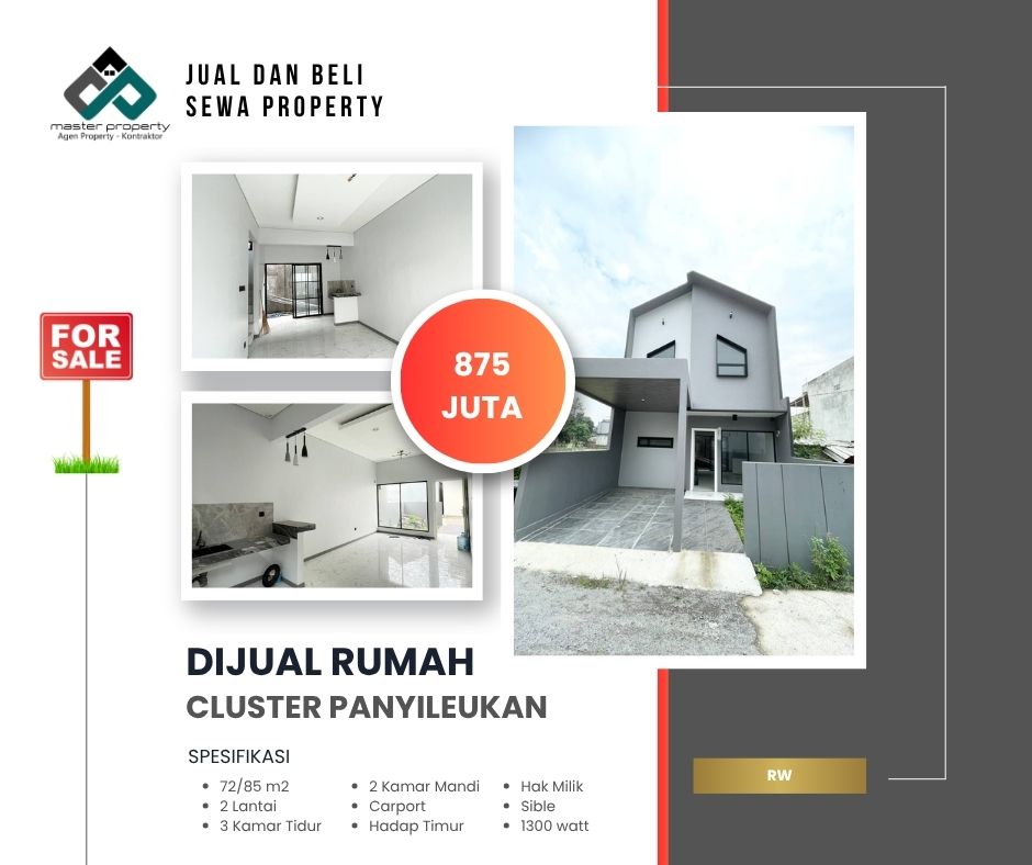 Jual rumah baru 2 lantai siap huni strategis di Panyileukan