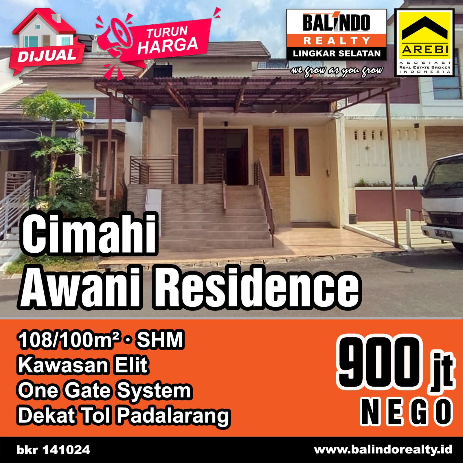 Dijual Rumah Asri Siap Huni 900 Jutaan di Awani Residence