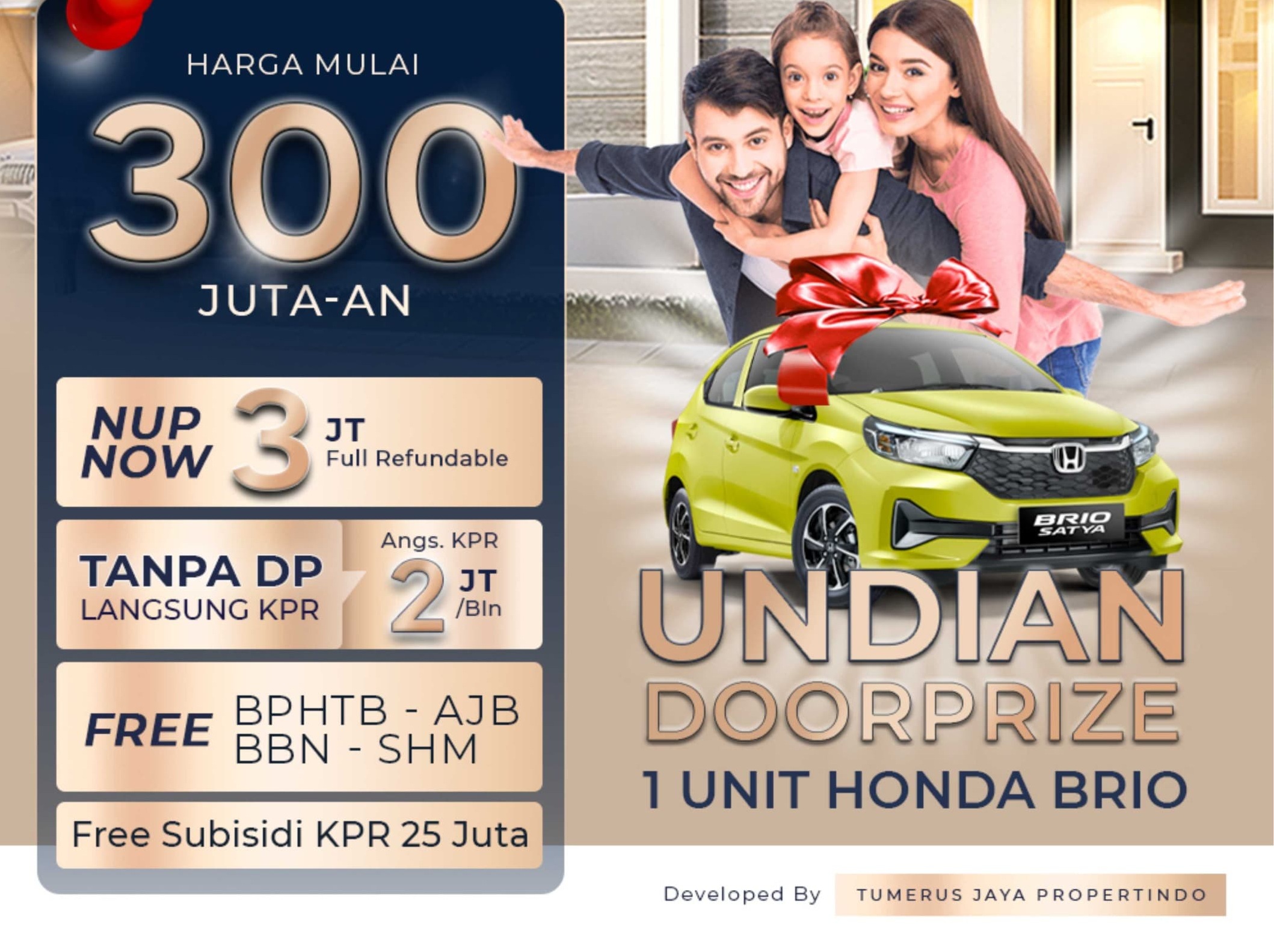 Rumah Tanpa DP Surabaya Pondok Candra Juanda Sidoarjo SHM