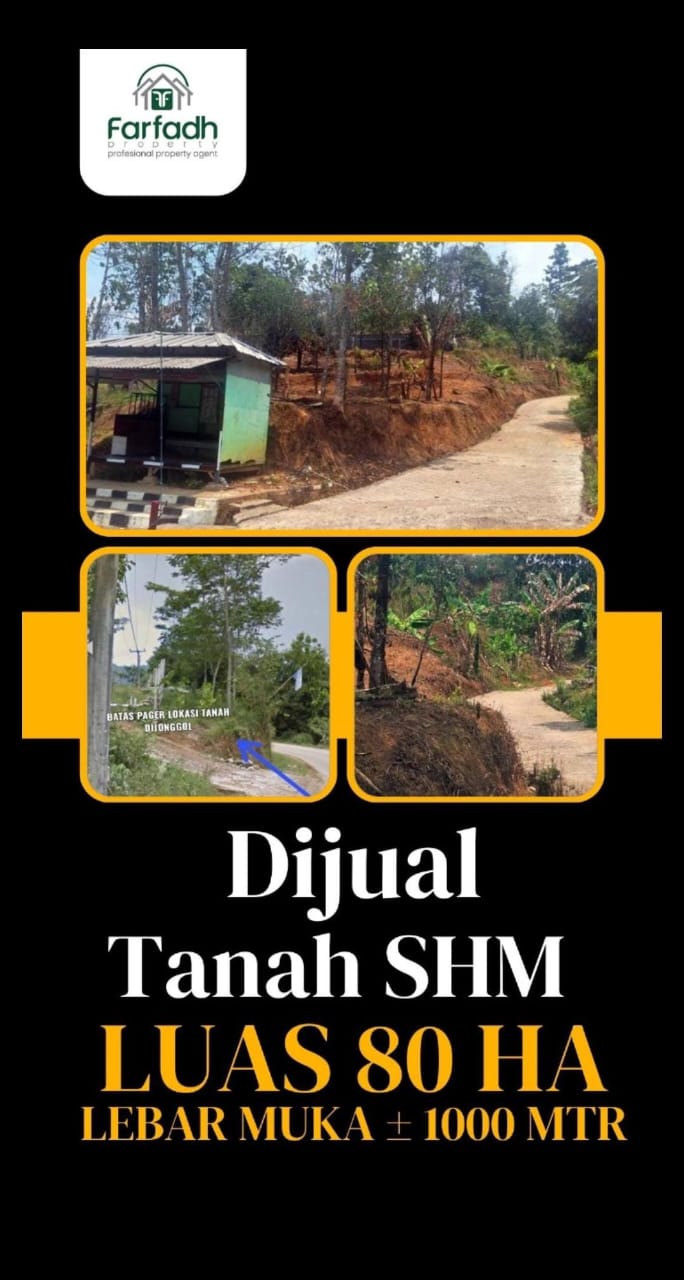 DIJUAL CEPAT TANAH SELUAS 80 HEKTAR SHM SANGAT STRATEGIS JONGGOL