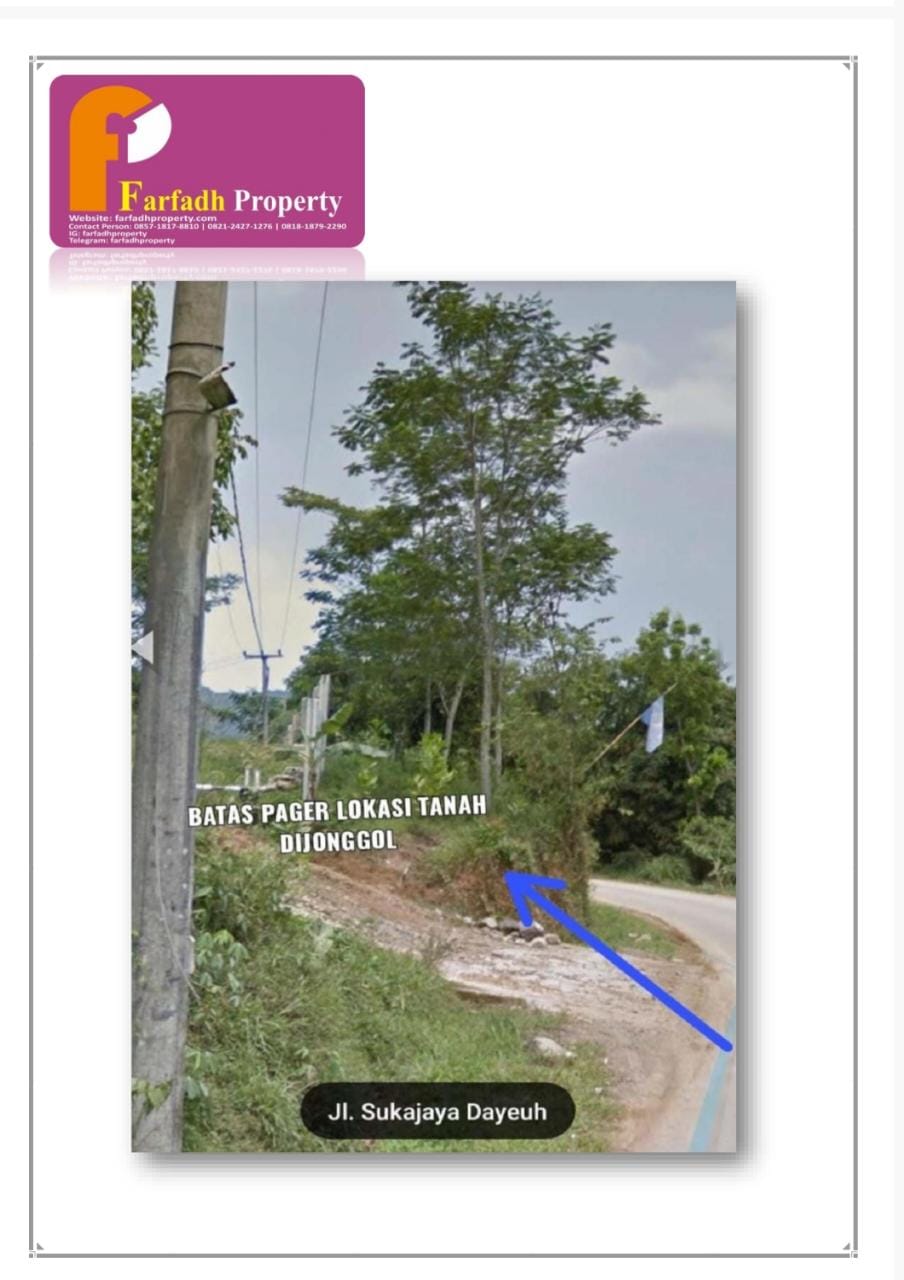 DIJUAL CEPAT TANAH SELUAS 80 HEKTAR SHM SANGAT STRATEGIS JONGGOL