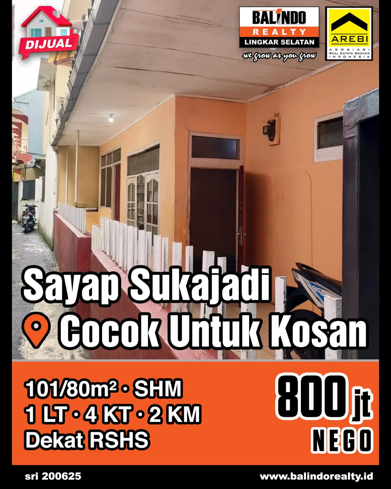 Dijual Rumah cocok untuk kosan strategis di Sayap Sukajadi