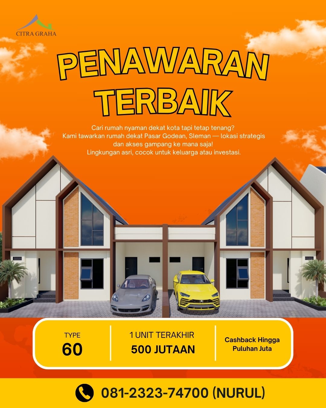 RUMAH MEWAH BELAKANG RS ATTUROTS SEYEGAN SLEMAN