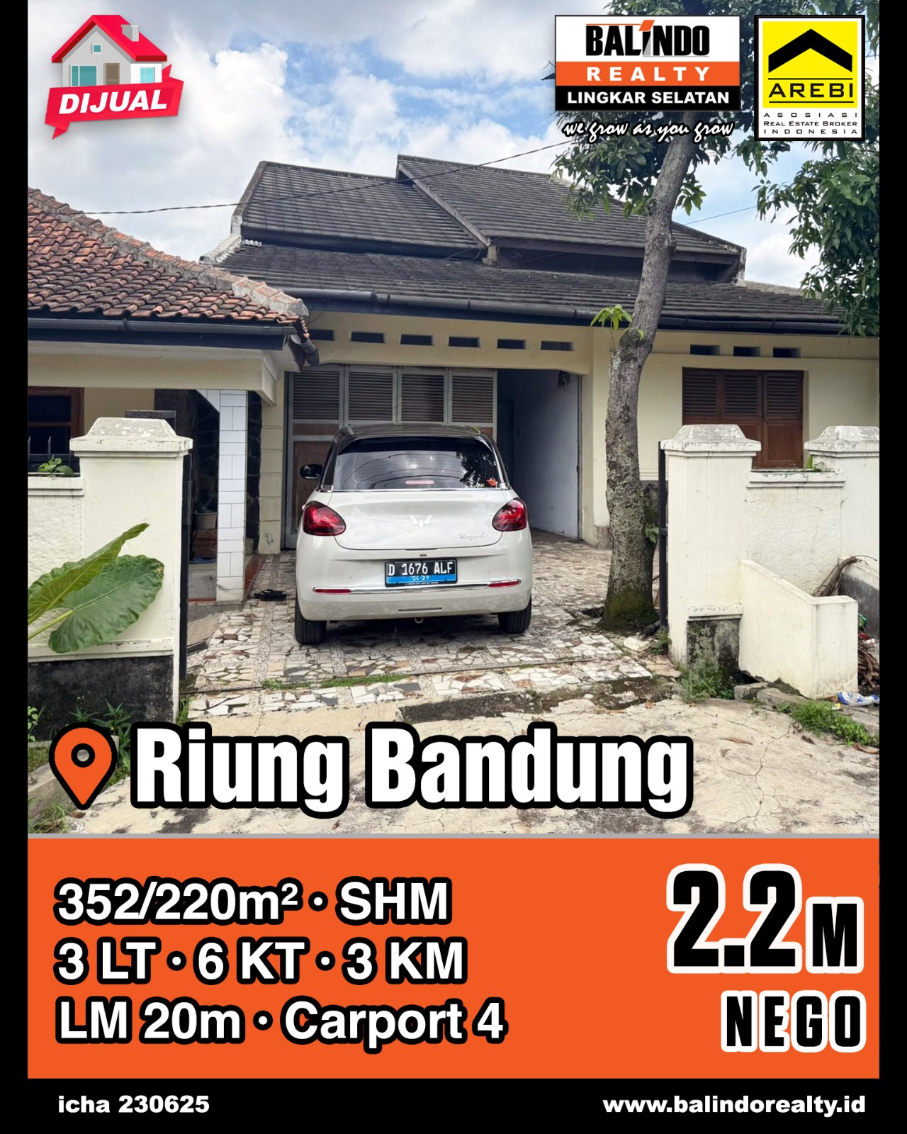 Dijual Rumah Strategis Tengah Kota di Riung Bandung