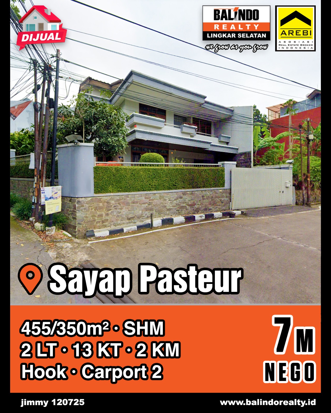 Dijual Rumah Mewah dan Nyaman di Sayap Pasteur