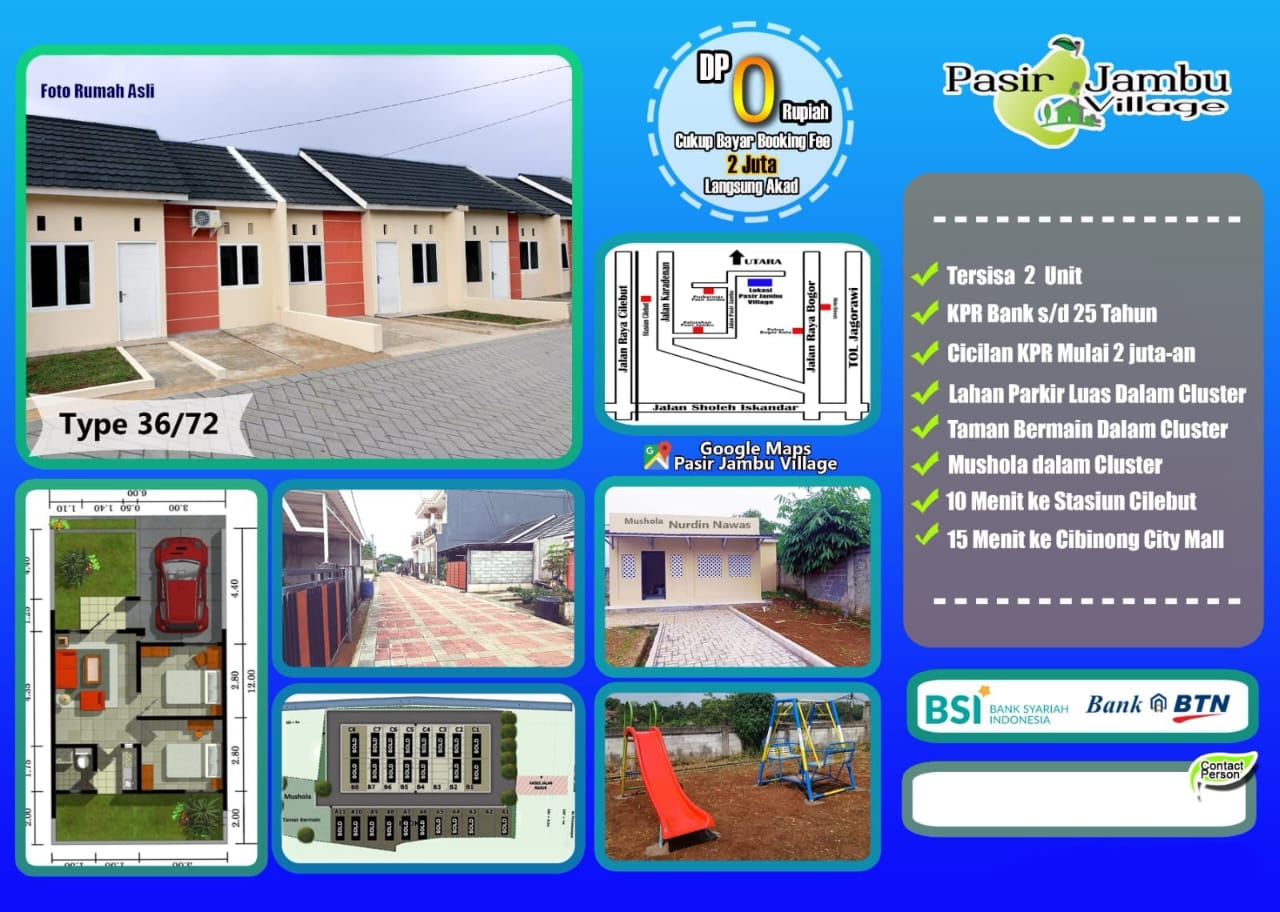 Rumah Baru Dijual di Sukaraja, Bogor – Bisa DP 0%