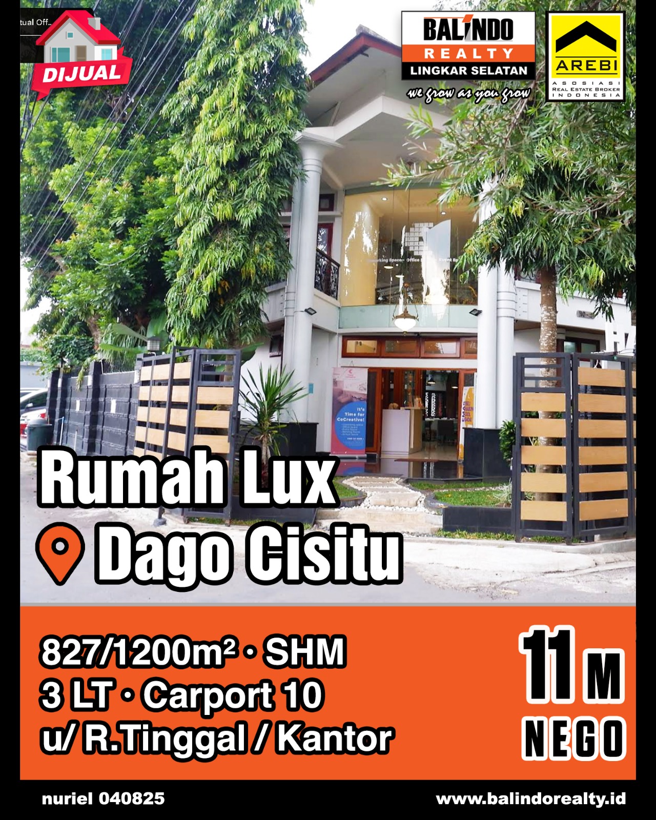 Dijual Rumah Cocok Untuk RumahTinggal atau Kantor di Dago Cisitu