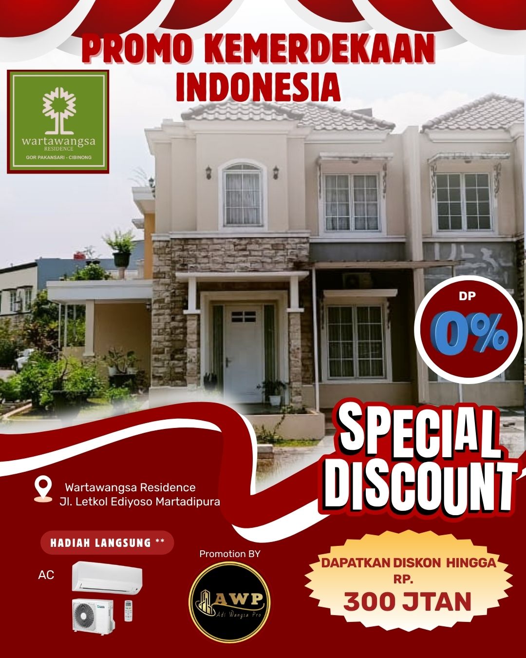 Wartawangsa Residence Khusus Promo Kemerdekaan Cukup Booking 1,7