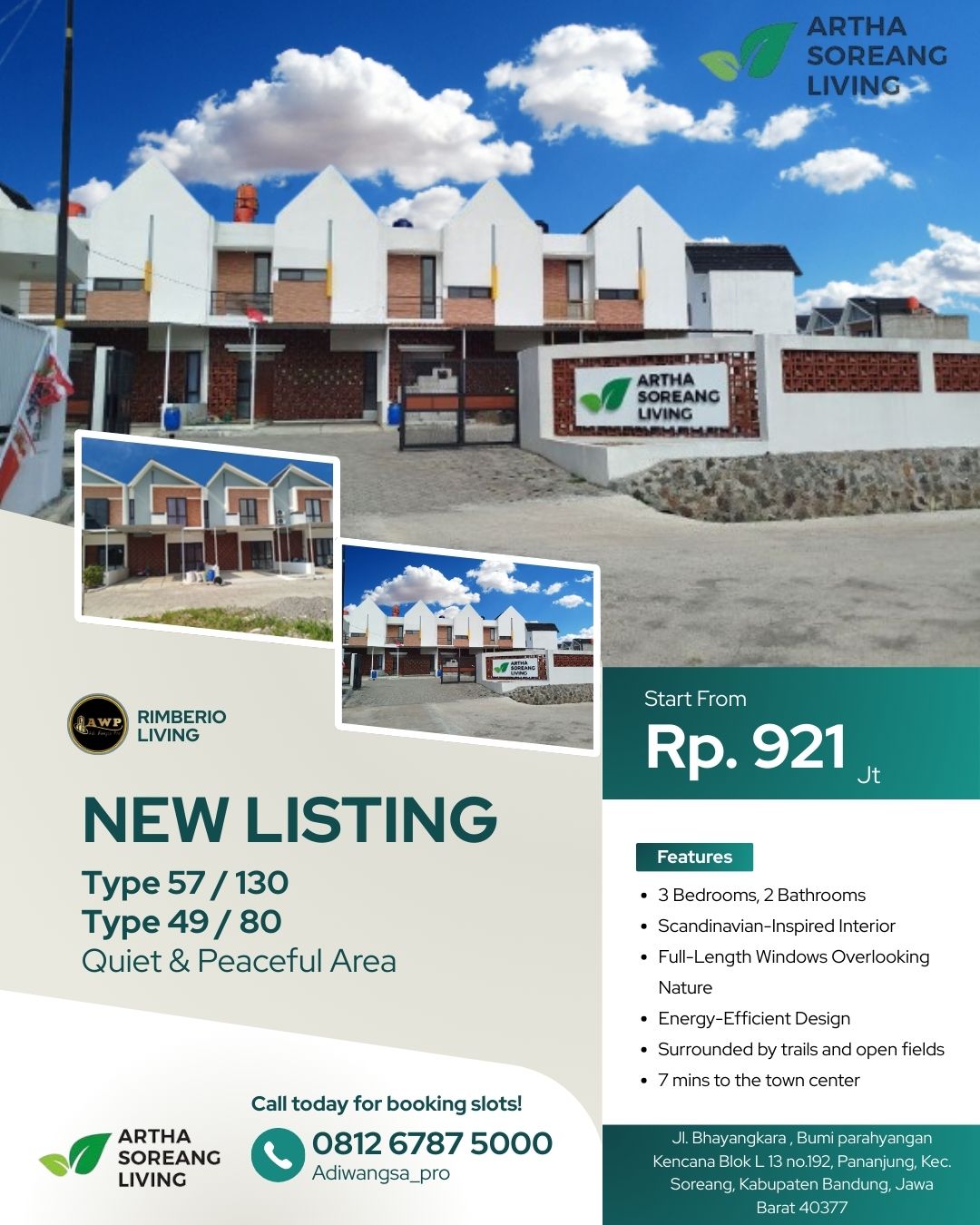 Artha Soreang Living Perumahan Dekat Toll Seroja Tanpa Dp Cukup