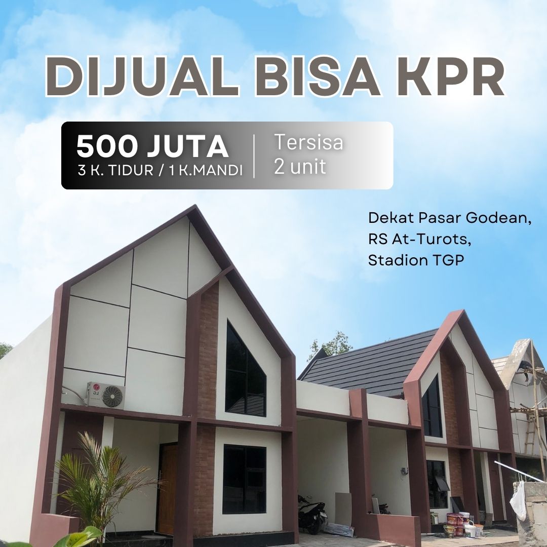 TERSISA 2 UNIT RUMAH 3 KAMAR TIDUR DEKAT PASR GODEAN