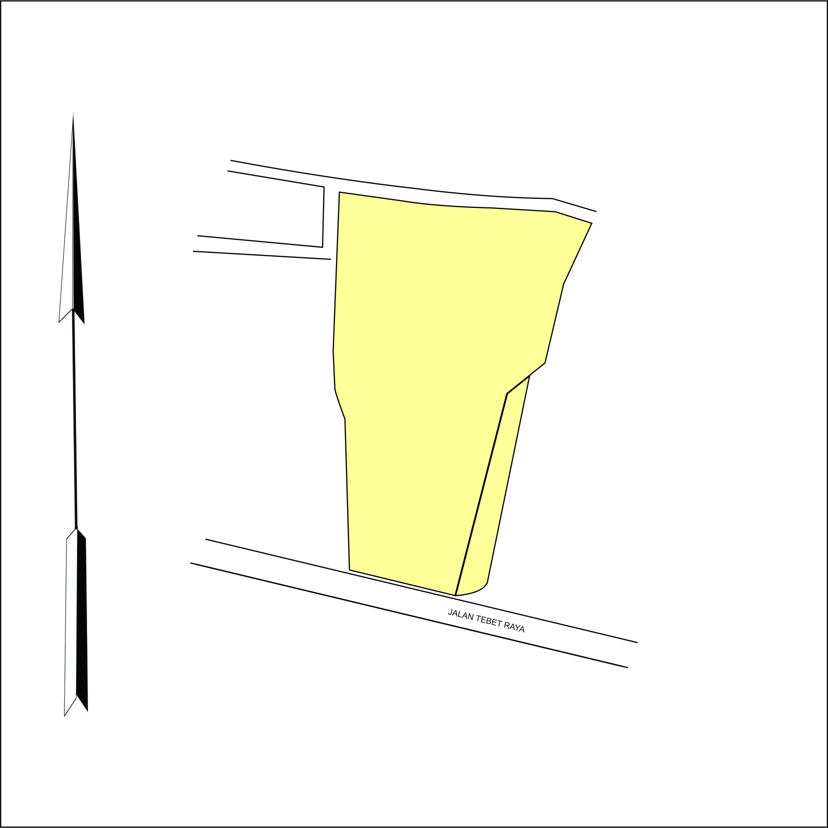 Bangunan Hitung Tanah Harga di Bawah NJOP di Jl. Tebet Raya Jkt