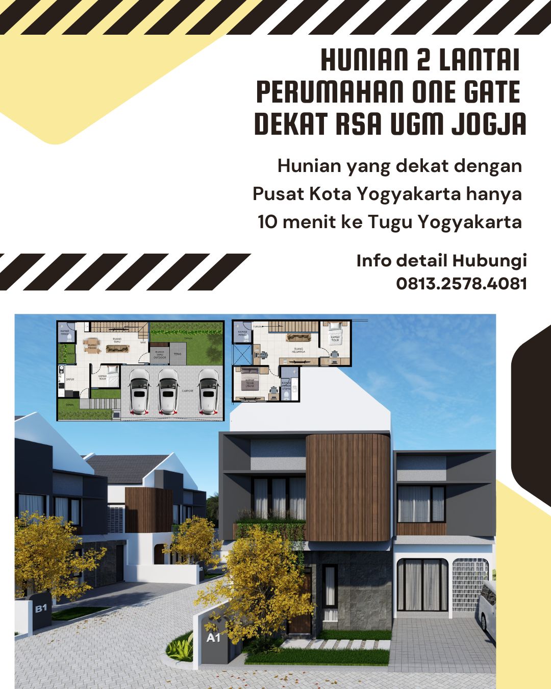 Hunian Mewah Syariah 2 Lantai dekat RSA UGM Yogyakarta