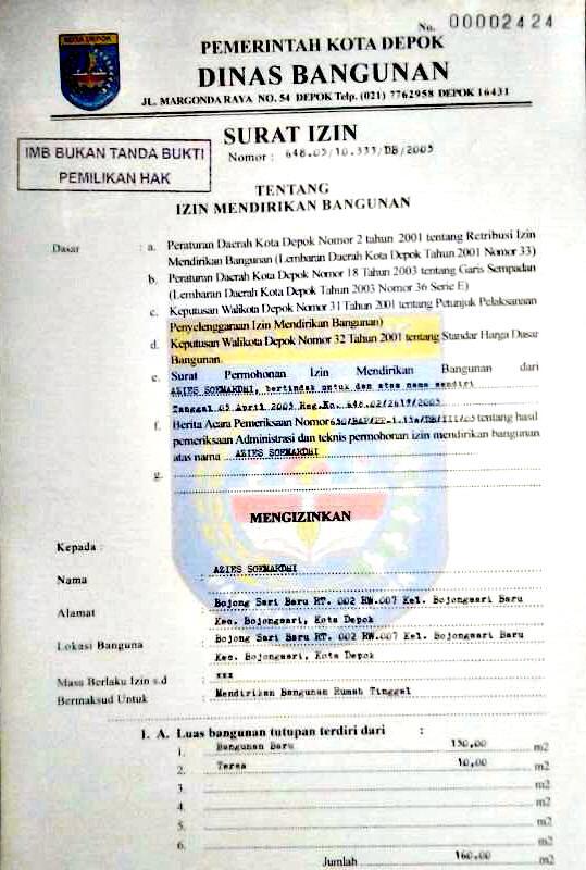 Dijual Sebidang Tanah dibawah harga NJOP