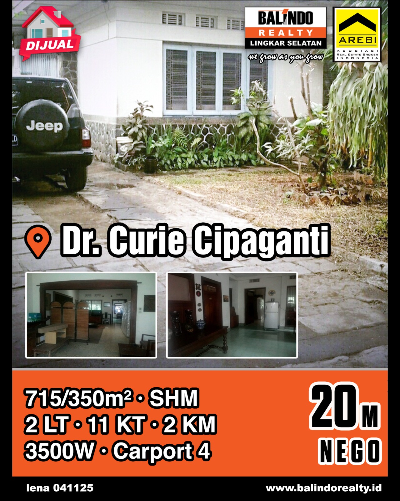 Dijual Rumah Bagus dan Nyaman di Dr. Curie Cipaganti