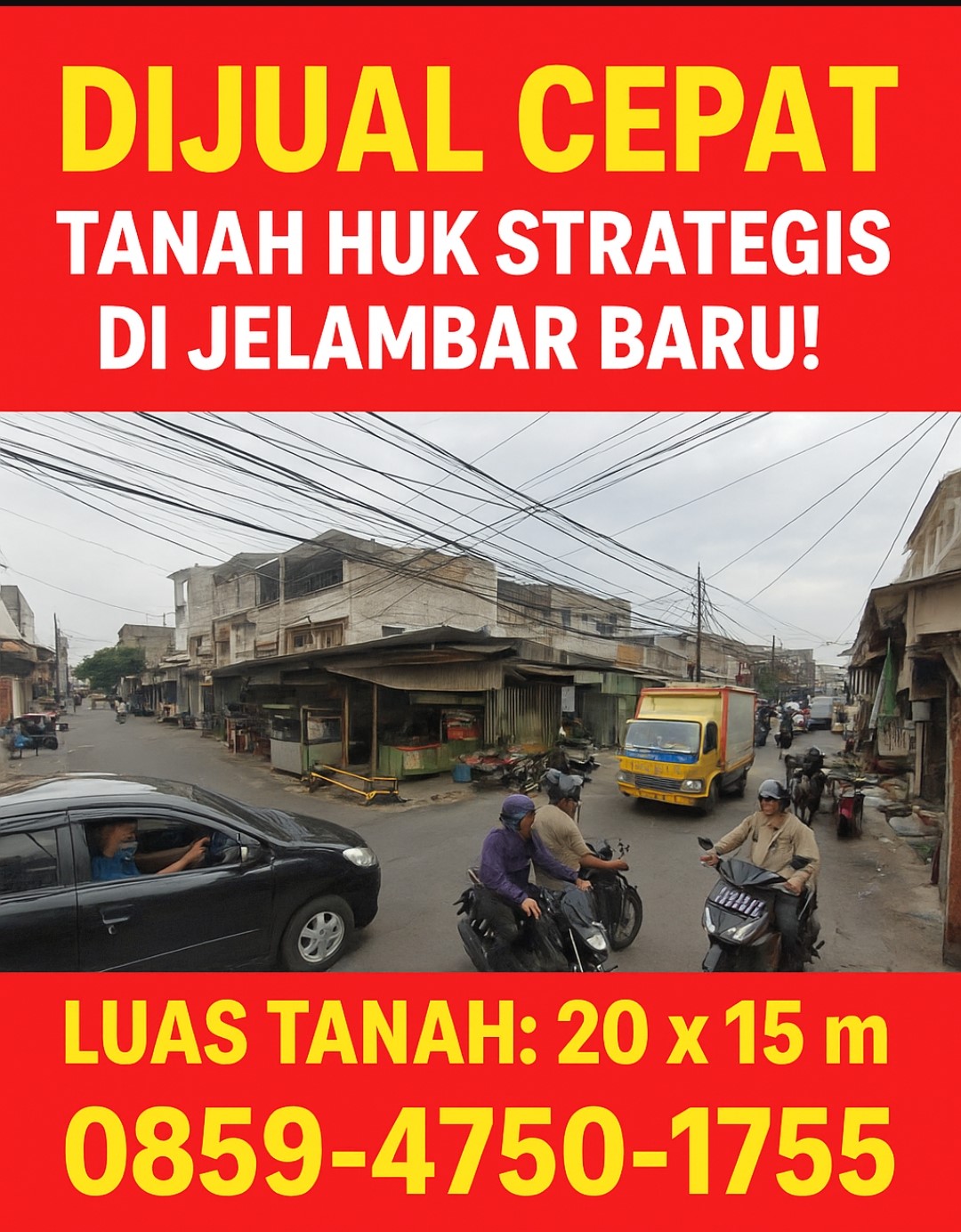 Dijual Cepat Tanah Huk Strategis di Jelambar Baru !