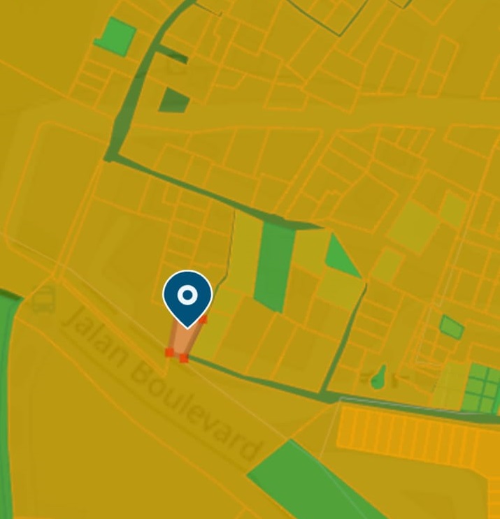 Tanah di Pinggir GDC sebelah toko daging nusantara