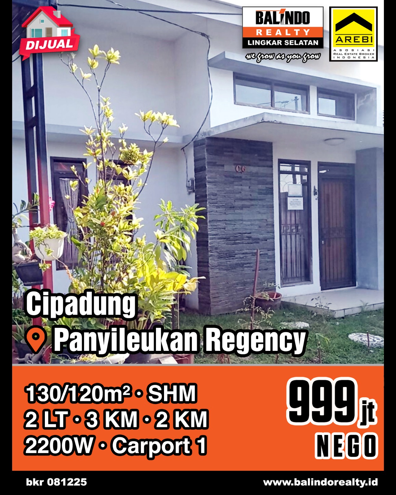 Dijual Rumah Bagus dan Nyaman di Cipadung Panyileukan Regency