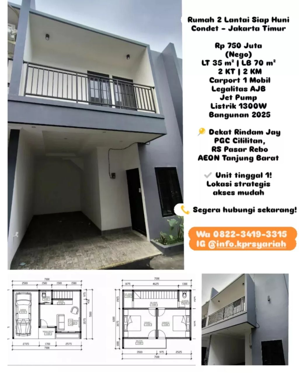 Rumah siap huni Kramat Jati Jakarta Timur promo 600 jutaan