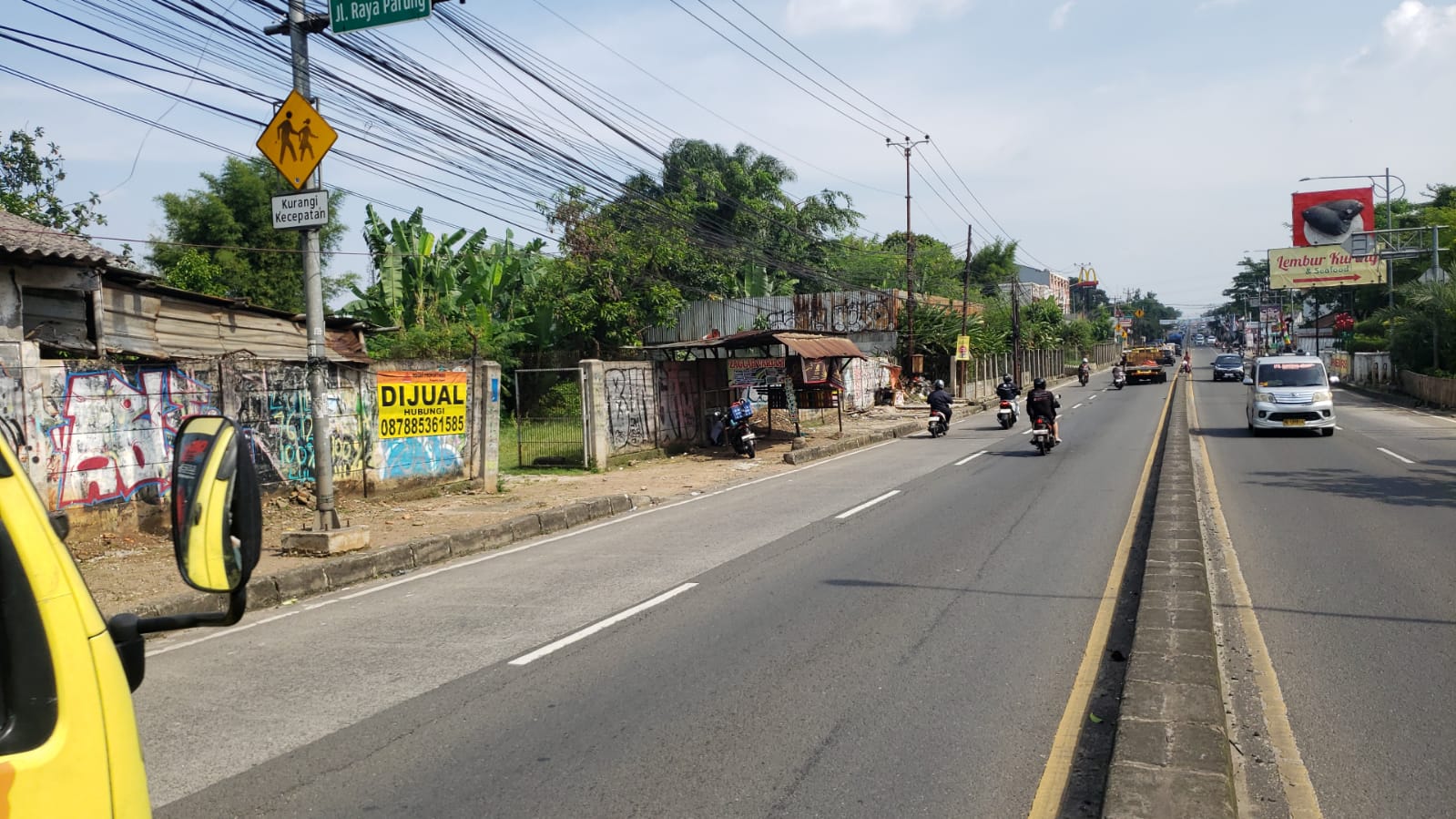 Disewakan Tanah di Jl. Raya Parung, Lebak Wangi, Jawa Barat