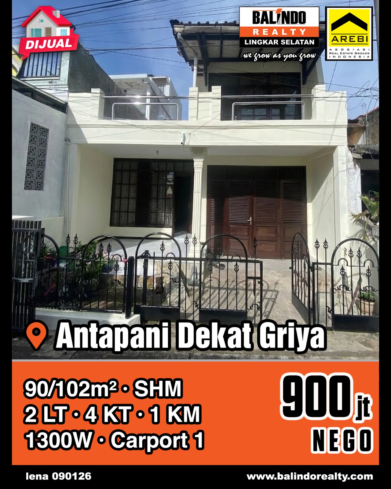 Dijual Rumah 2 Lantai di Antapani Dekat Griya