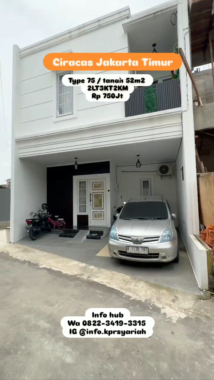 Rumah 2 LT strategis Ciracas Jakarta Timur