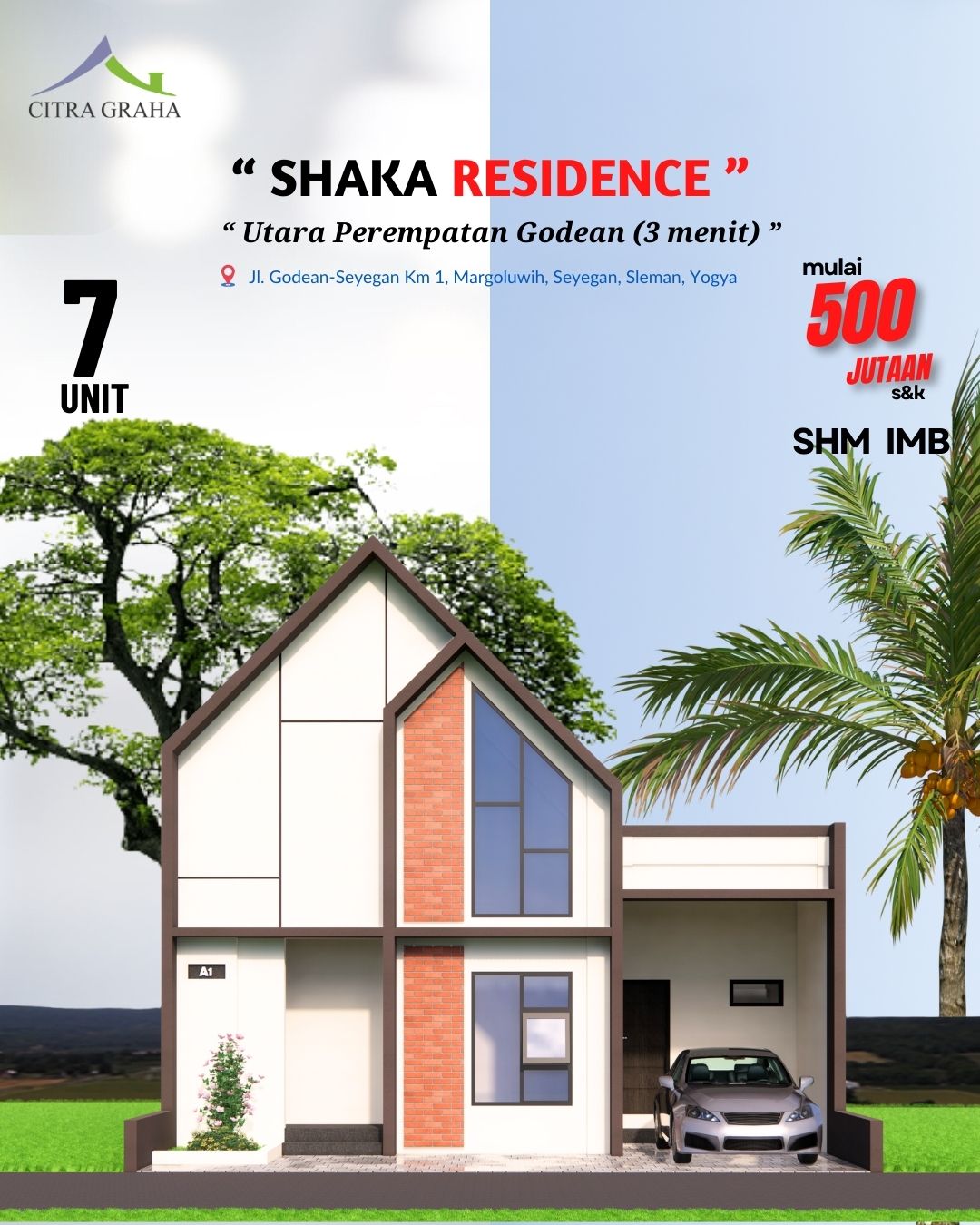 SISA 2 UNIT KONSEP SIAP BANGUN DI DEKAT PASAR GODEAN