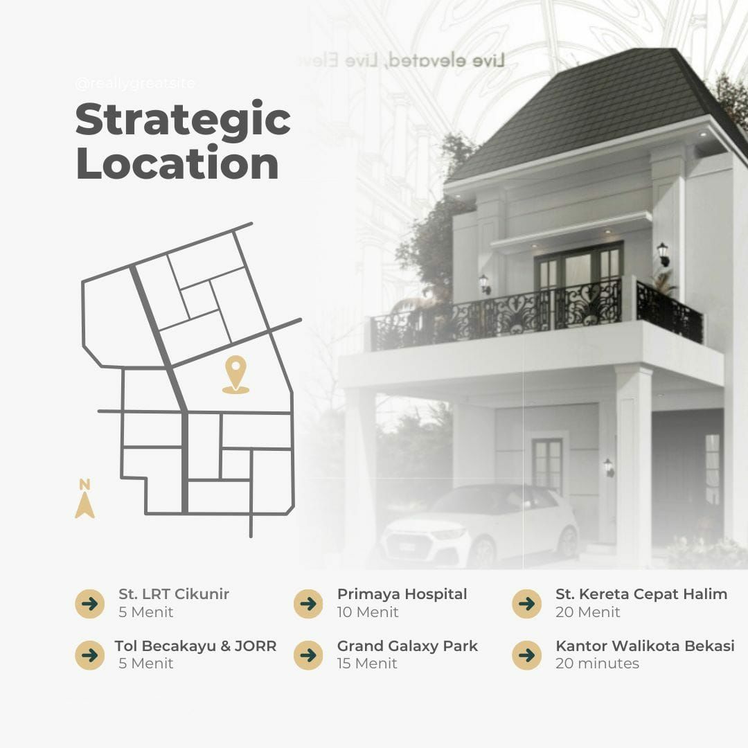 Cluster premium with Attic room di Jakasampurna Bekasi dekat lrt