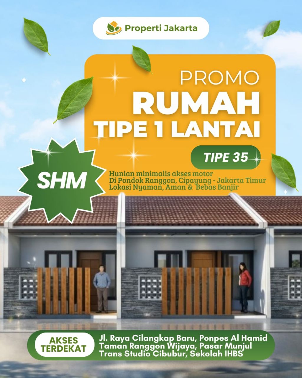 Rumah murah strategis di Pondok Ranggon Cipayung Jakarta Timur