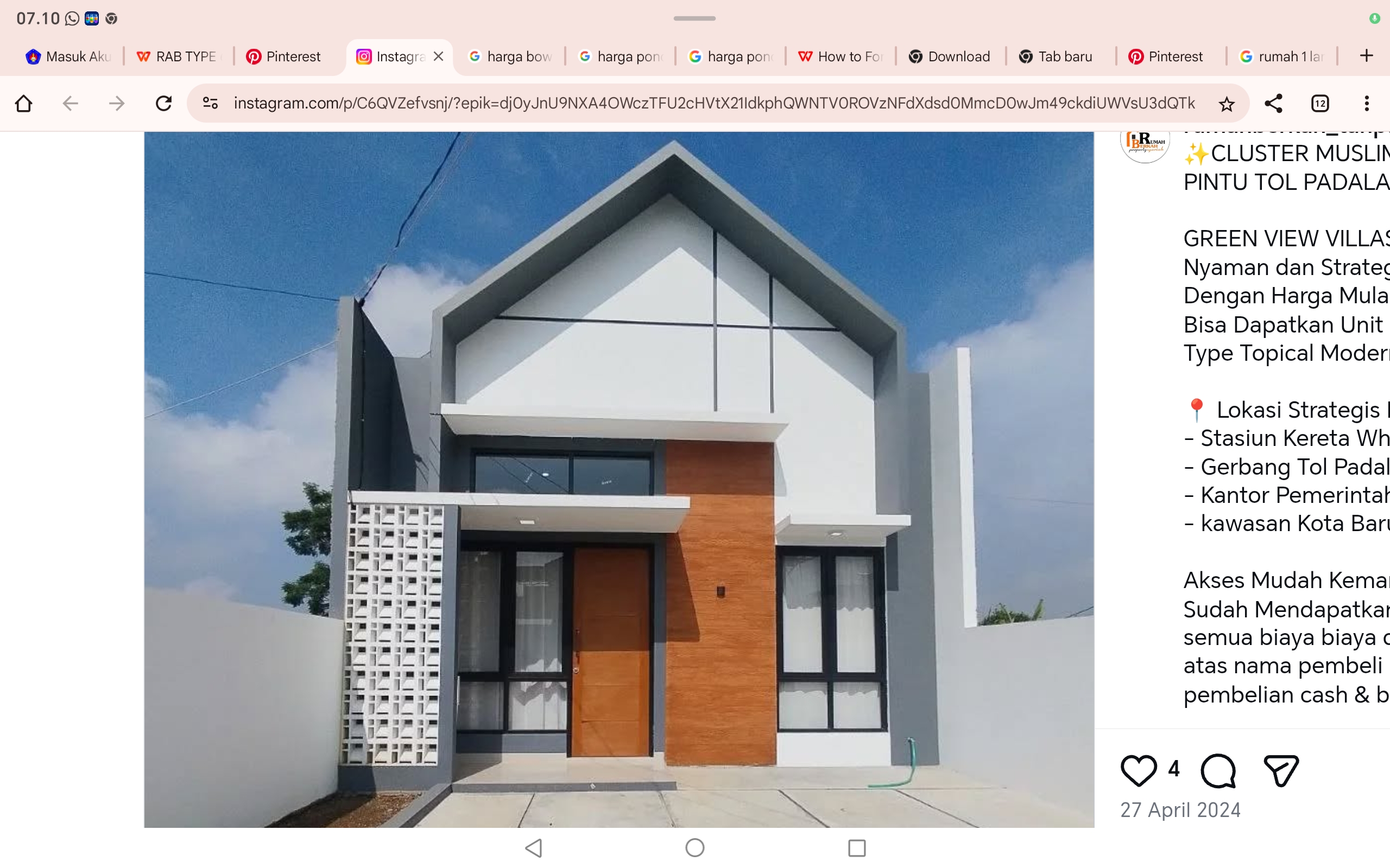 Rumah dalam Kawasan Super Block Kota Depok