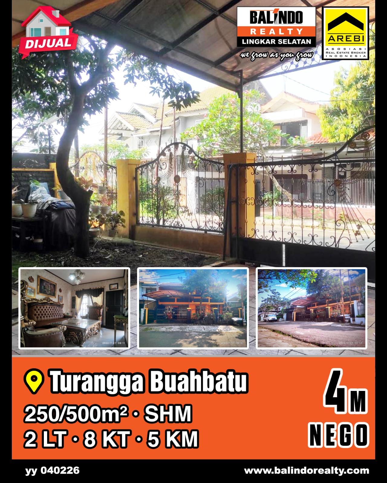 Dijual Rumah Terawat Lokasi Strategis di Turanggga Buahbatu